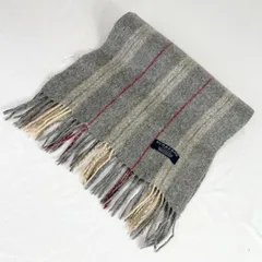 t1978 バーバリーロンドン マフラー ストライプ カシミア100% イングランド製 男女兼用 ユニセックス フリンジ ストール