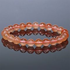 SALE❣️8.5mmピンクサゲニティッククォーツブレスレット - メルカリ