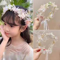 子供へのギフト髪飾り 花 花冠発表会 子供髪飾り キッズ ビジュー カチューシャ ヘッドドレス ヘアアクセサリー 髪飾り ウェディング 結婚式 七五三 CCETXW1117P059