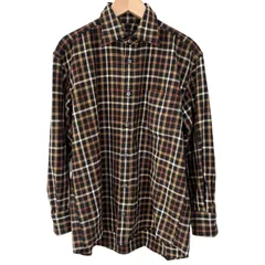 Z1611 DAKS  ダックス　チェック柄　ウール　フランネルシャツ　メンズ　Mサイズ