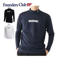 ファウンダースクラブ チェストロゴ モックネック 長袖シャツ ゴルフウェア メンズ 2025年秋冬モデル M-O FC-3147W