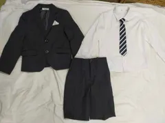 E02-20251117-01【美品】子ども用フォーマルスーツ 4点セット 120cm 男の子 入学式 卒園式 発表会 ネクタイ付
