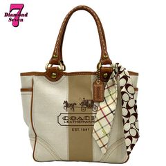 COACH Poppy Tartan Bella Tote Bag y2k - メルカリ