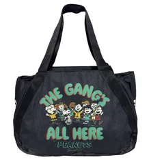 スヌーピー　保冷温　バルーンバッグ　ブラック　ソフトタイプ　SNOOPY　旅行　通学　大容量　保冷バッグ　保温バッグ　トートバッグ