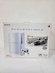 PS3 本体 CECHL00 80GB クリアホワイト 通電確認のみ コントローラー2個 箱付き