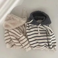 ボアフード ボーダー トレーナー／【80】【90】