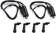 world Imp Motor 互換品バイク 用 イグニッションコイル カワサキ ゼファー400 バリオス ZXR400 250 ZZR400 KZ900 Z1100GP ホンダ CB400F CB500F 等 (2個SET プラグキャップ付き)