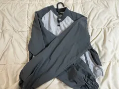 グレー バイカラー ウィンドブレーカー ジャケット