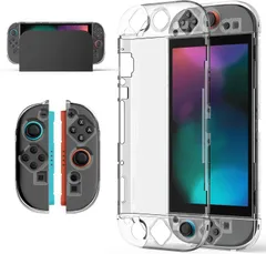 Lmcpa For Switch 2 カバー ドック対応 スイッチ2 ケース クリア カバー 分体式設計 着脱簡単 全面保護 超耐衝撃 PC+TPU材質 指紋防止 黄ばみなし 超薄 軽量 Switch2の寿命を延長し Switch 2 (2025) 対応(クリ