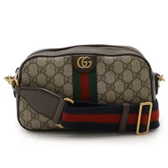 GUCCI グッチ オフィディア GGスプリーム スモール クロスボディバッグ ショルダーバッグ 2WAY クラッチバッグ PVC ベージュ モカブラウン 752591