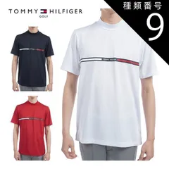 種類9：WHT(00)/L トミーヒルフィガー HILFIGERトリコグラフィック モックネック 半袖シャツ ゴルフウェア メンズ 2025年春夏モデル M-3L THMA527 