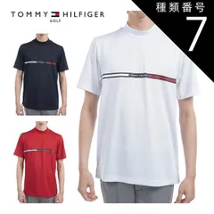 種類7：NVY(30)/L トミーヒルフィガー HILFIGERトリコグラフィック モックネック 半袖シャツ ゴルフウェア メンズ 2025年春夏モデル M-3L THMA527 