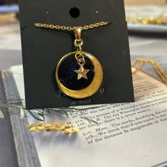 皆既日食ネックレス／25mmトップ／宇宙・月・星のアクセサリー