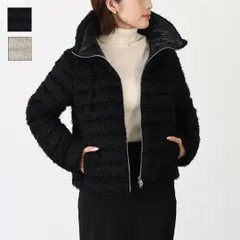 HERNO ヘルノ アウター コート RESORT リゾート ダウンジャケット PI00160DR 12731 レディース ベージュ ブラック ファスナー開閉 ショート丈 防寒 秋 冬