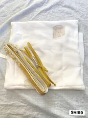 【まとめ売り】礼装用　帯揚げ1点　帯締め2点　正絹　帯留め付き　未使用あり　着物　和装　SHI69