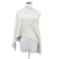 スナイデル SNIDEL ニット セーター ハイネック アシンメトリー 長袖 ショート丈 ONE アイボリー /HO2