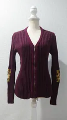 80-90’s Jc de Castelbajac イタリア製 “Leopard Patch” リブニット ジップカーディガン サイズ38のサムネイル