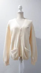 90’s POLO SPORT RALPH LAUREN “Pony Logo” コットンニット カーディガン L