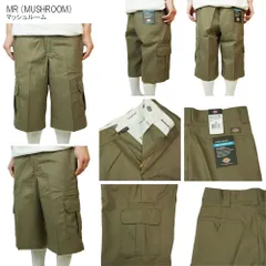 DICKIES ディッキーズ ショートパンツ WR557 カーゴショーツ マッシュルーム MUSHROOM ショーツ カルチャー TATOO ローライダーハーフパンツ チカーノ 太め HIPHOP