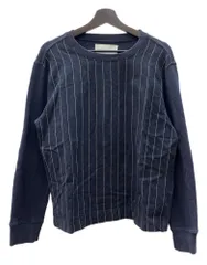 アワーレガシー OUR LEGACY STRIPE SWEATSHIRT ストライプ スウェットシャツ 切り替え トレーナー 長袖 紺 サイズ 46 スウェット ストライプ ネイビー 104MT-2211のサムネイル
