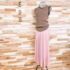 【ファーファー】ニット レイヤード ロング キャミ ワンピース アシンメトリー