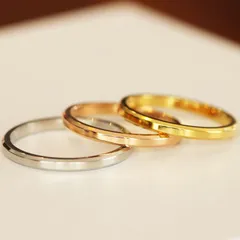 ステンレス 指輪 アンジェリーク・カラーが選べる Angelique 天使の輪 ペアリング 2本 価格 記念日のプレゼントにも人気 / ジーラブ [r25-28]