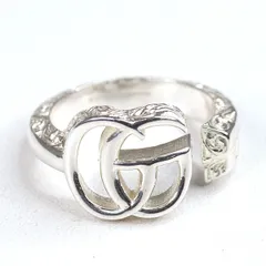 グッチ GUCCI ダブルG キーモチーフ リング スターリングシルバー Ag925 サイズ12(実寸11号) 【中古】