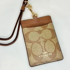 Coach コーチ パスケース ブラウン ネックストラップ カードケース