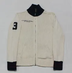 ポロ キッズ S 8-10歳 コットンニット ジップアップ カーディガン ジャケット/R3