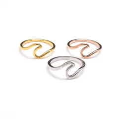 ステンレス 指輪 HAWAIAN JEWELRY ハワイの波 スクロールデザインウェービーラインリング 自分へのご褒美 ギフト用にも人気 / ジーラブ