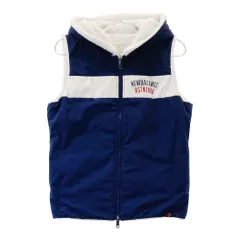 サイズ：1 NEW BALANCE GOLF ニューバランス  リバーシブル フード付 中綿ベスト ボア  ネイビー系 [240101527020] ゴルフウェア レディース ストスト