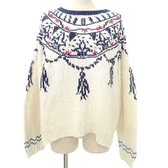 【未使用タグ付き】スキャパSCAPA ニットブルゾン　カーディガン　アイボリー 未使用タグ付き】スキャパSCAPA ニットブルゾン カーディガン