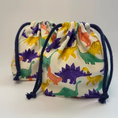 恐竜柄　コップ入れ　巾着袋　②