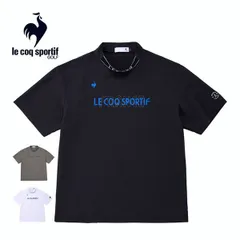 ルコックスポルティフ ゴルフ メンズ ウェア オーバーサイズ モックネック 半袖シャツ QGMXJA10 M-LL 