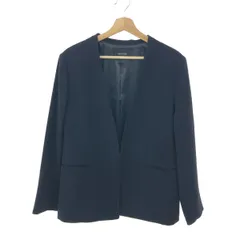 UNTITLED アンタイトル ノーカラージャケット 大きいサイズ:46 ウォッシャブル/通勤    ネイビー レディース / 240001170261