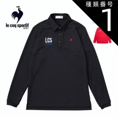 種類1：BK00(ブラック)/LL ルコックスポルティフ ゴルフ ストレッチフォーサー ロゴジャガード 長袖 ポロシャツ ウェア メンズ LG4FLS03M M-3L 