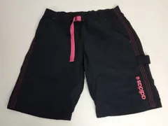 adidas/アディダス　ナイロン　ハーフパンツ　黒×ピンク　サイズM【中古品】
