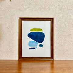 BIRDS' WORDS グラフィック ブルーバード 20 ナチュラルフレーム