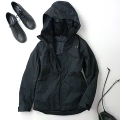 UNDER ARMOUR アンダーアーマー フード ジャケット パーカー アウター 羽織 SM 黒 ブラック系(KY＋0488)25F☆