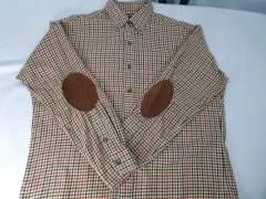 ポロラルフローレン シャツ エルボー パッチ チェック フランネル 長袖 シャツ m