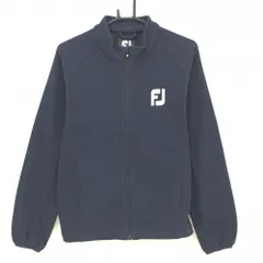 フットジョイ ジャケット ネイビー×白 起毛 胸ロゴ メンズ M ゴルフウェア FootJoy