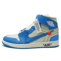 未使用 OFF-WHITE × NIKE ナイキ 27cm AIR JORDAN 1 NRG UNC AQ0818-148 2018年製 デッドストック DARK POWDER BLUE  10007530