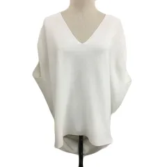 イエナ IENA カットソー ニット プルオーバー Vネック 無地 半袖 白 ホワイト