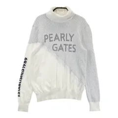 サイズ：0 PEARLY GATES パーリーゲイツ 2024年モデル タートルネック ニットセーター 総柄 ホワイト系 [240101562049] ゴルフウェア レディース ストスト