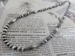 インディアンジュエリー ハンドメイド シルバー925 ナバホパール ナバホ ビーズ ネックレス ネイティブ  INCA