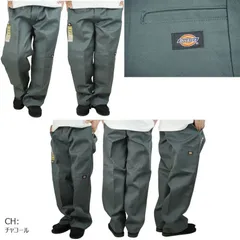 ディッキーズ ダブルニーパンツ レングス32 チャコール 85283 グレー チカーノ カルチャー TATOO カーゴパンツローライダー HIPHOP ズボン ルーズ