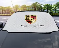 【送料無料】新作 ポルシェ用 車用サンシェード 高級 フロントカバー 四季対応 軽量コンパクト収納 UVカット 雪よけ 日焼け止めDL11LYX新品未使用CX02