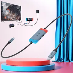 【3in1&HDMI-4K@60Hz PD100W出力】 llano switch ドック 小型 「充電しながらゲーム」 Steam Deck ミニ 多機能 テレビ出力 Type-C USB3.0無遅延 耐久性 30/45/60/100W充電器適用 PSE認証