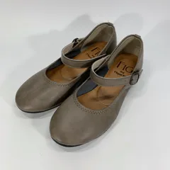 未使用に近い◯ FIG by Figurino フィグ バイ フィグリーノ フラットシューズ ベルト グレージュ SS EEEE 21.5のサムネイル