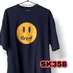 drew house(ドリューハウス) スマイリーフェイス マスコットＴシャツ 黒色  Ｍサイズ ユニセックストップス　管理SK358のサムネイル